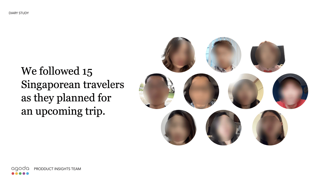 Original diary study with 15 Singaporean travellers