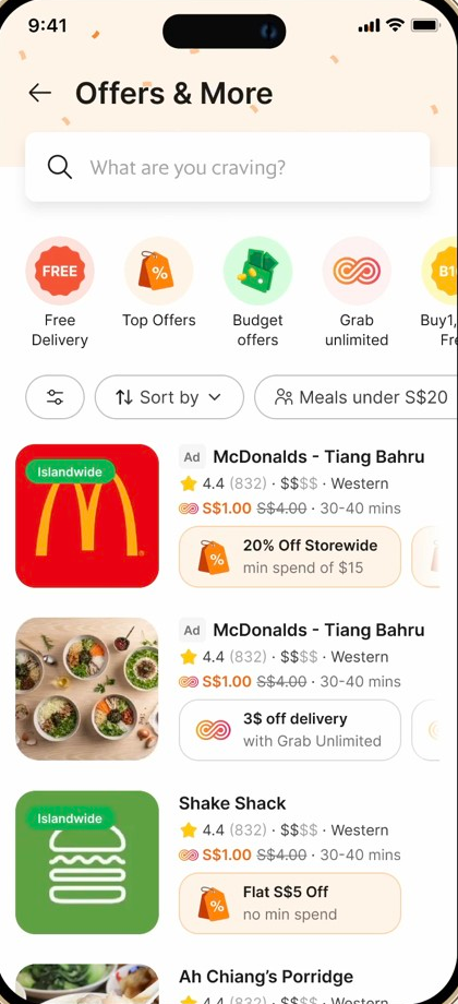 Offers and More with visual filters